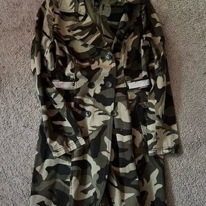 Camouflage Trench Coat